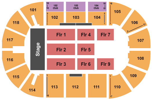 Slush Puppie Place Endstage 2 Seating Chart