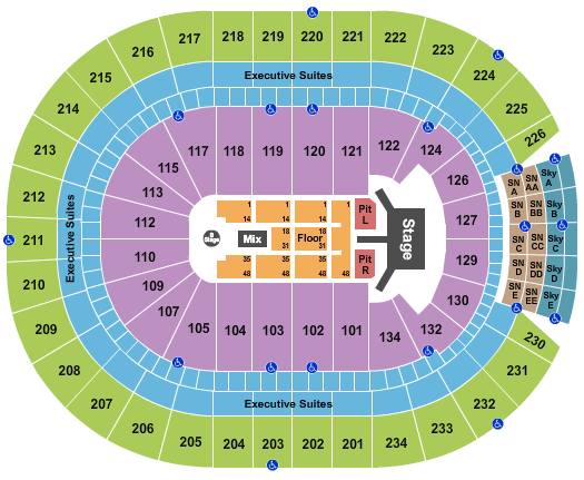 Rogers Place Imagine Dragons Seating Chart