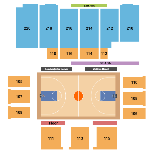 Rolle Activity Center Basketball Seating Chart