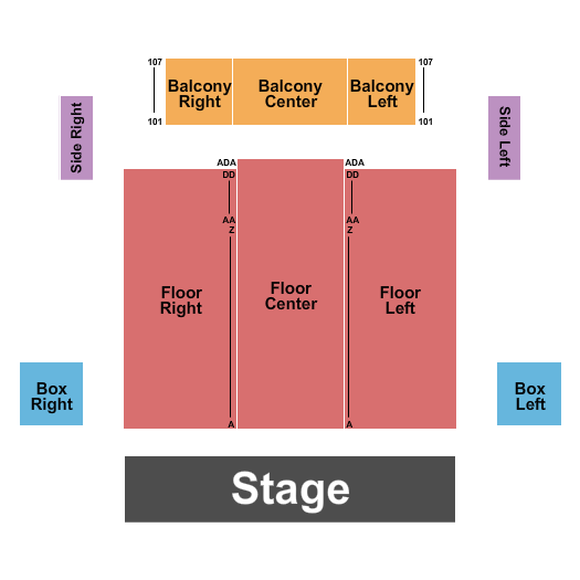 Rome City Auditorium Endstage Seating Chart