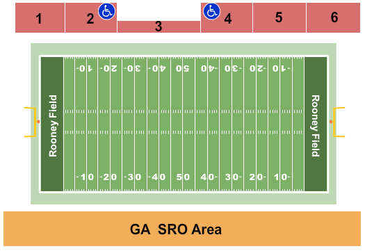 Rooney Field Football Seating Chart