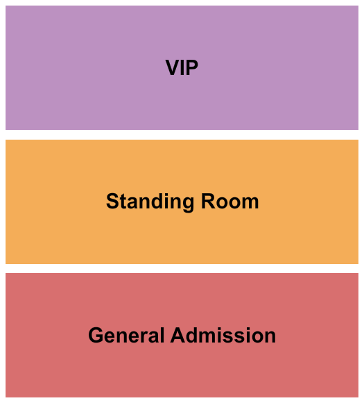 Rooster's Blues House - TN GA/SRO/VIP Seating Chart