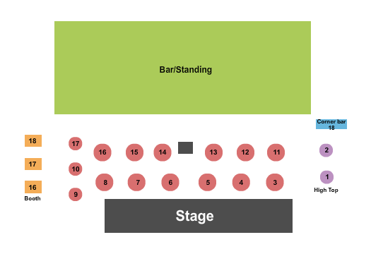 Rose Bowl Tavern Next Event Seating Chart