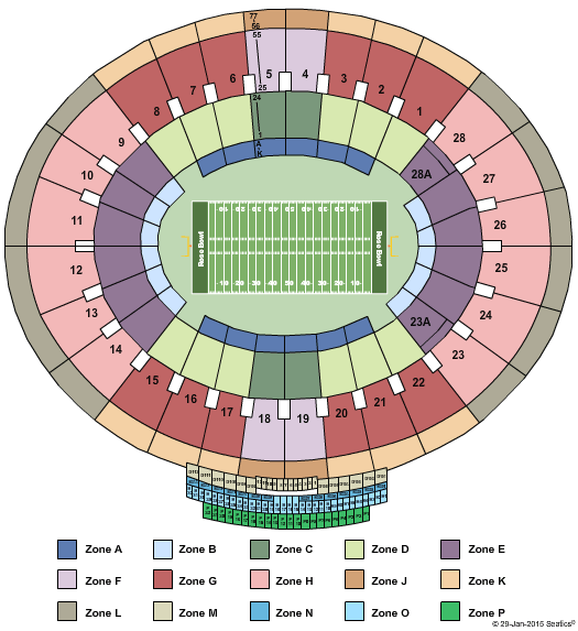 Rose Bowl Stadium - Pasadena 2016 Rose bowl - don't use Seating Chart