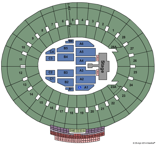 Rose Bowl Stadium - Pasadena Jay Z & Beyonce Seating Chart