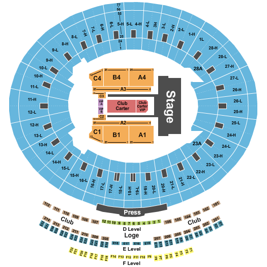 Rose Bowl Stadium - Pasadena Beyonce JayZ Seating Chart
