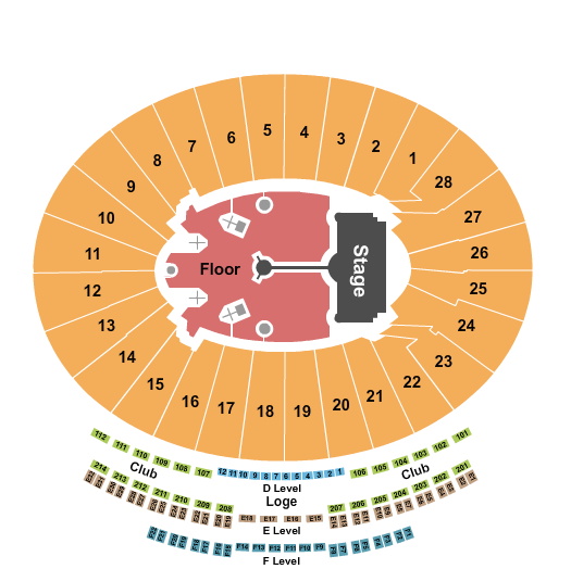 Rose Bowl Stadium - Pasadena Coldplay Seating Chart