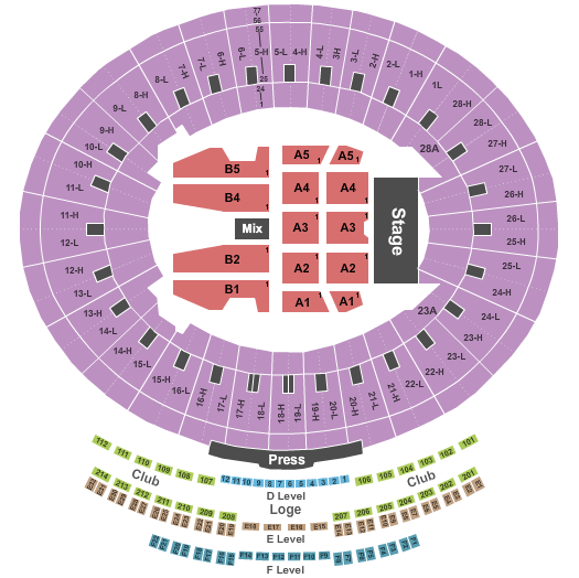 Rose Bowl Stadium - Pasadena Ed Sheeran Seating Chart