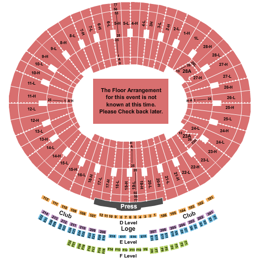 Rose Bowl Stadium - Pasadena Seating Chart