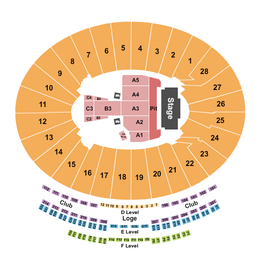 Rose Bowl Stadium - Pasadena Seating Chart