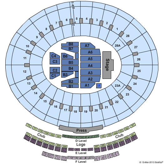 Rose Bowl Stadium - Pasadena Justin Timberlake and JayZ Seating Chart