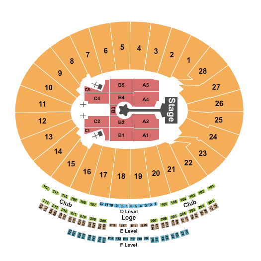 Rose Bowl Stadium - Pasadena Karol G Seating Chart