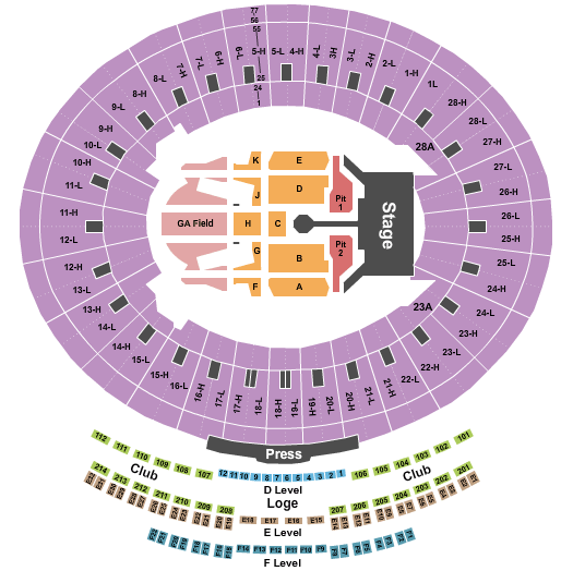 Pasadena Stadium Seating Chart