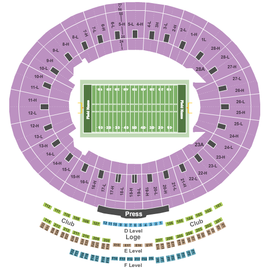 Rose Bowl Stadium - Pasadena Football - Rose Bowl Seating Chart