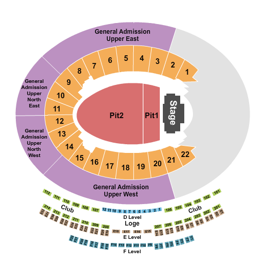 Rose Bowl Stadium - Pasadena Rufus Du Sol Seating Chart