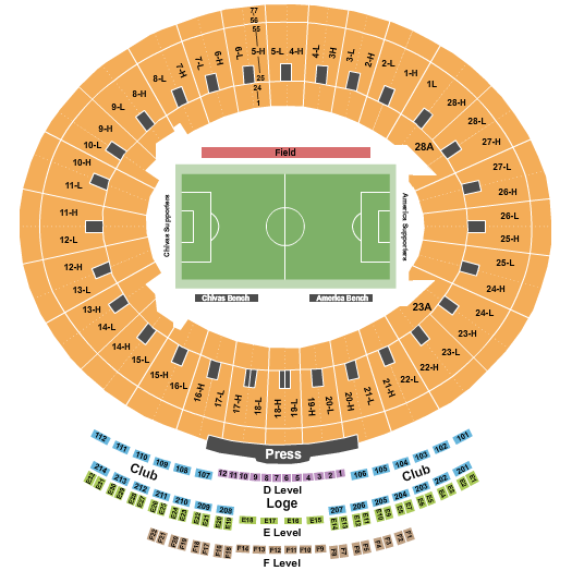 Rose Bowl Stadium - Pasadena Soccer 2 Seating Chart