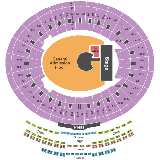 Rose Bowl Stadium - Pasadena U2 2017 Seating Chart