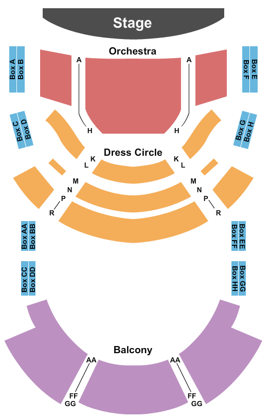 seating chart for Rose Theatre - Brampton - End Stage - eventticketscenter.com