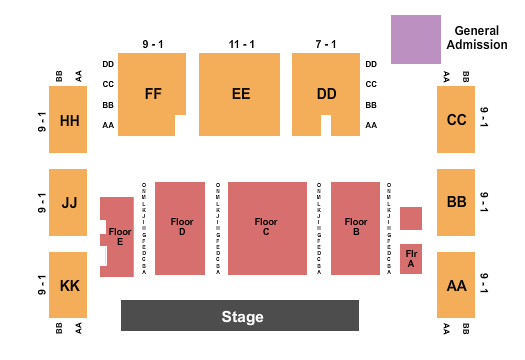 Roseland Theater Endstage Reserved 3 Seating Chart