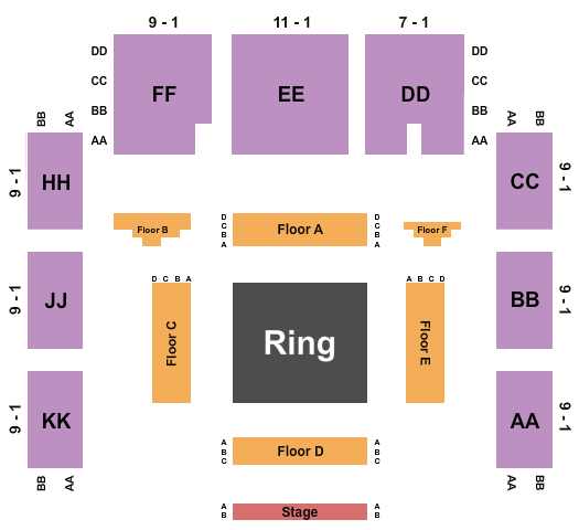 Roseland Theater Wrestling Seating Chart