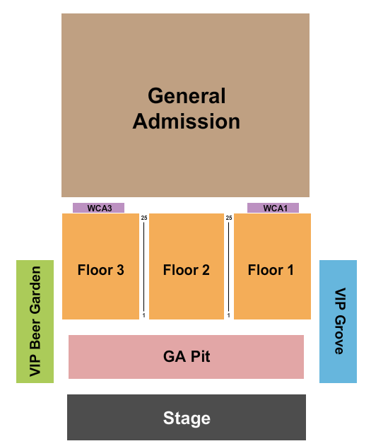 Round Rock Amphitheater Endstage GA Pit 2 Seating Chart