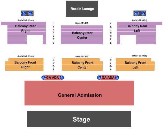 Roxian Theatre Endstage 2 Seating Chart