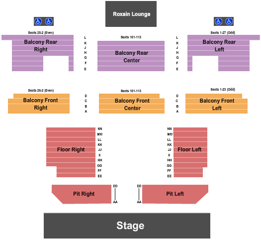 Roxian Theatre Seating Chart - Pittsburgh