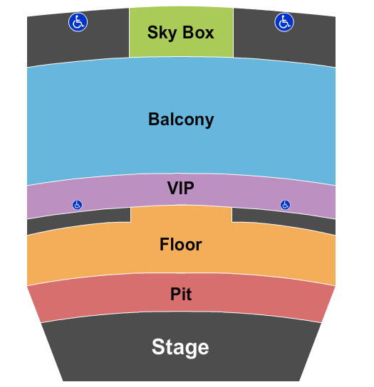 Roxian Theatre Endstage Pit Seating Chart