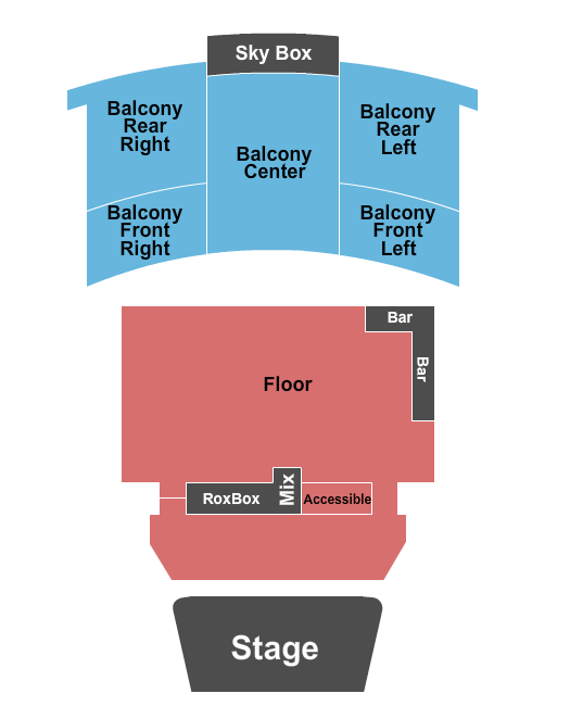 seating chart for Roxian Theatre - GA Flr/Rsv Balc/Roxbox - eventticketscenter.com