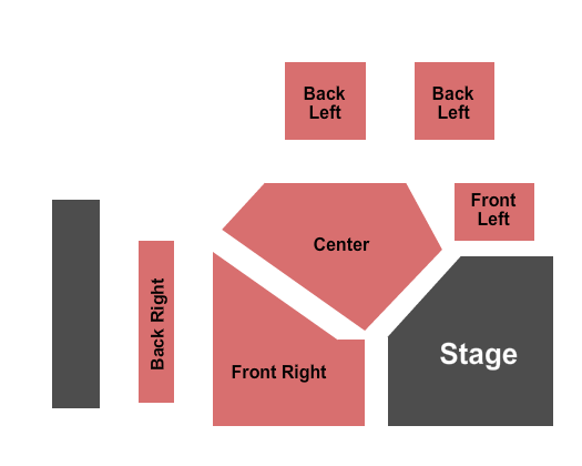 Roxy Theatre - CA End Stage Seating Chart