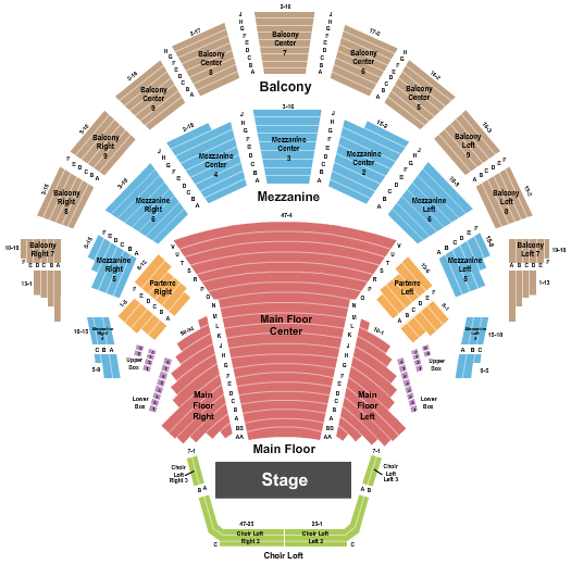 seating chart for Roy Thomson Hall - End Stage - eventticketscenter.com
