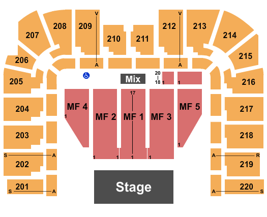 Roy Wilkins Auditorium At Rivercentre Endstage 2 Seating Chart
