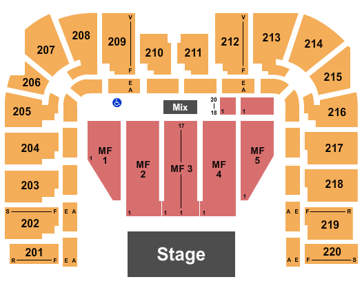 Roy Wilkins Auditorium At Rivercentre End Stage Seating Chart