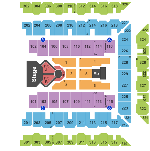 CFG Bank Arena Justin Bieber Seating Chart