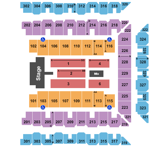 CFG Bank Arena Kid Rock Seating Chart