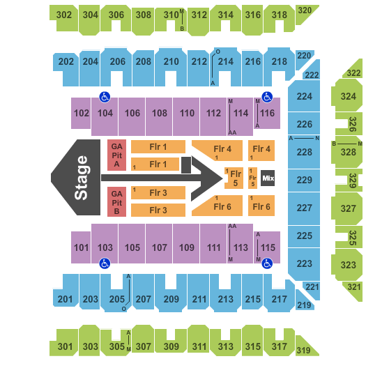 CFG Bank Arena Maroon 5 Seating Chart