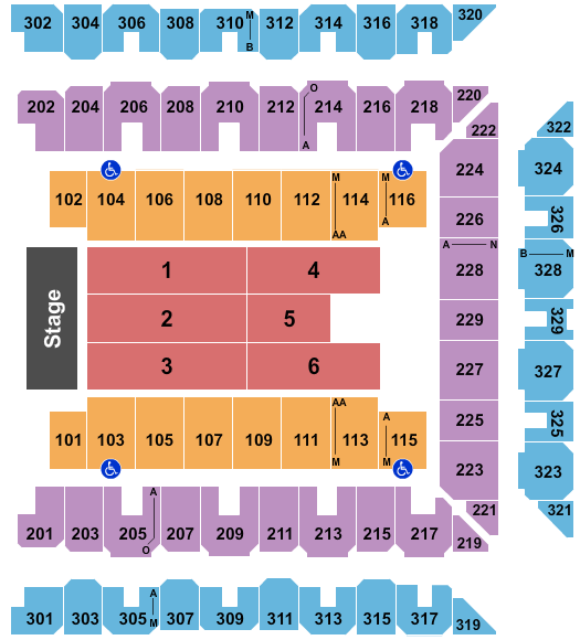 Royal Farms Arena Seating Map