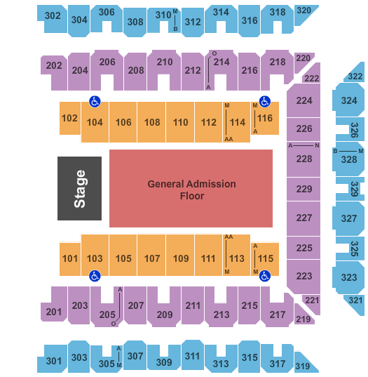 The Baltimore Arena Seating Chart