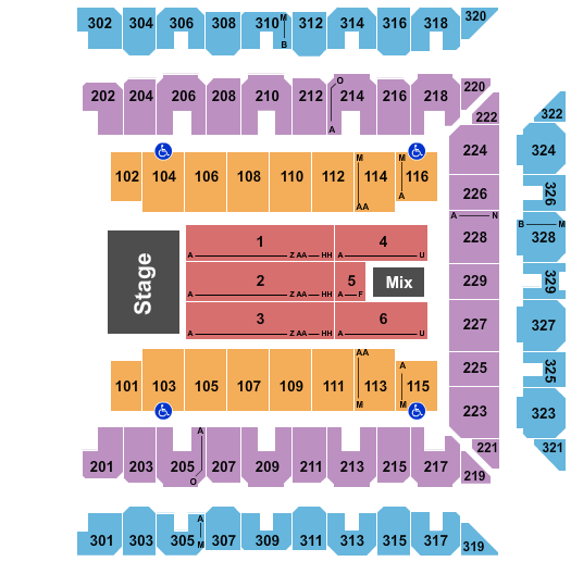 Royal Farms Arena Seating Chart View