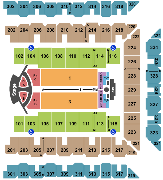 Detailed Seating Chart For Royal Farms Arena