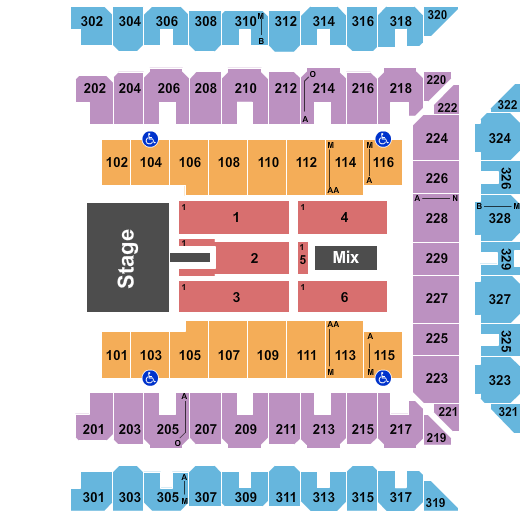 CFG Bank Arena Journey & Def Leppard Seating Chart