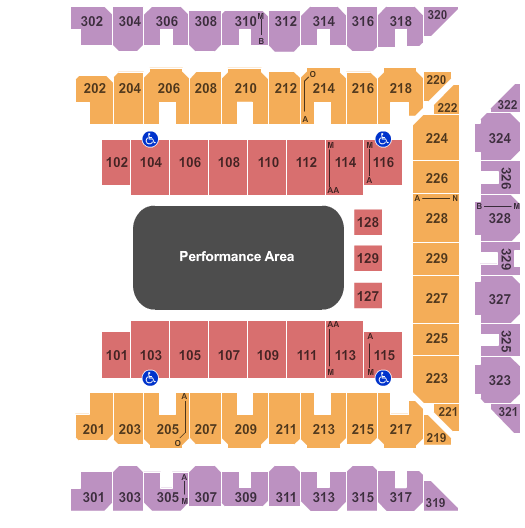 CFG Bank Arena Marvel Universe Live Seating Chart