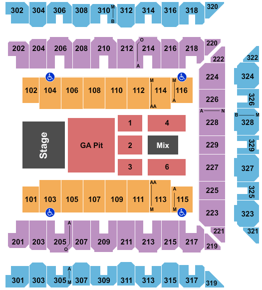 CFG Bank Arena Miranda Lambert Seating Chart