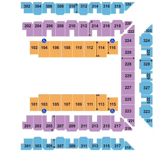 Royal Farms Arena Seating Chart With Rows Seat Numbers
