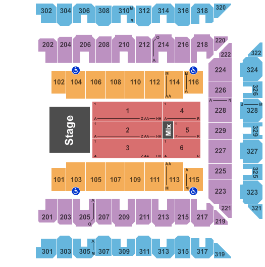 CFG Bank Arena Neil Diamond Seating Chart