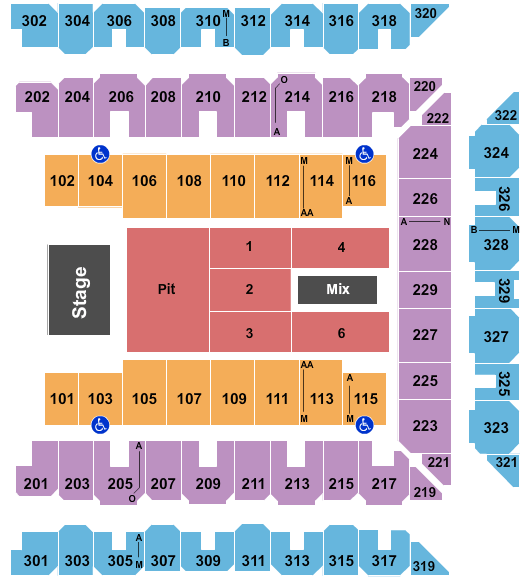 CFG Bank Arena Pearl Jam Seating Chart