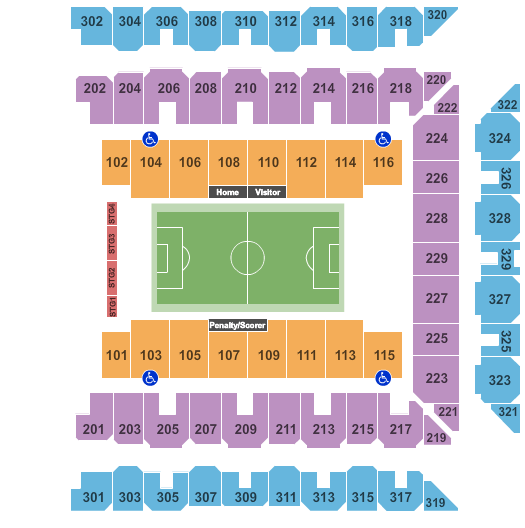 CFG Bank Arena Soccer Seating Chart