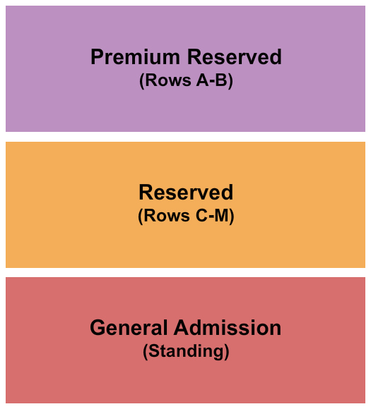 Royal River Casino & Hotel GA/Reserved/Premium Seating Chart