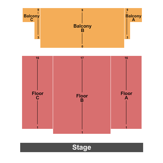 Rudy Theatre Endstage Seating Chart