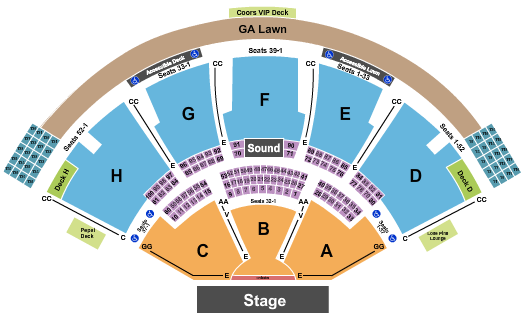 seating chart for Ruoff Music Center - Endstage Tables - eventticketscenter.com